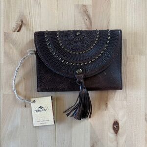 Patricia Nash Chocolate Distressed Colli Wallet
